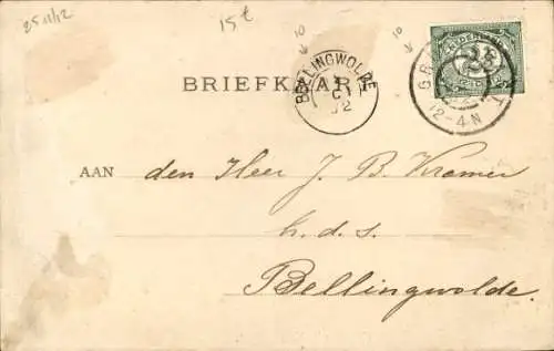 Ak Grootegast Groningen, Ortspartie, Anwohner