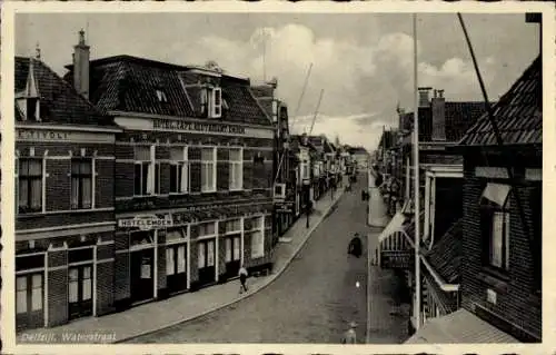 Ak Delfzijl Groningen, Waterstraat, Hotel Emden, Tivoli