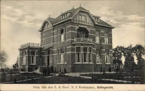 Ak Bellingwolde Groningen, Villa van den EA Heer, NJ Rookmaker