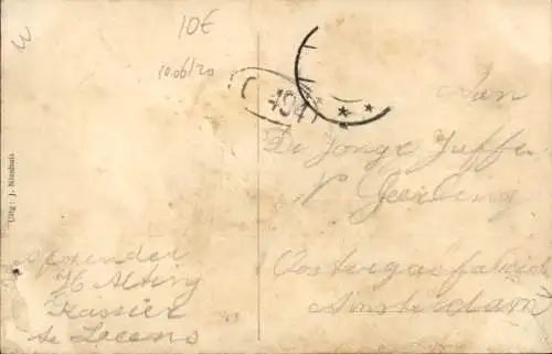 Ak Leens Groningen, Valge, Straßenpartie, Häuser