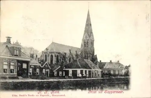 Ak Sappemeer Groningen Niederlande, römisch-katholische Kirche