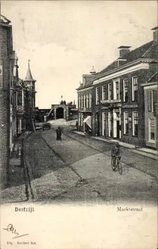 Ak Delfzijl Groningen, Marktstraat, Hotel de Beurs