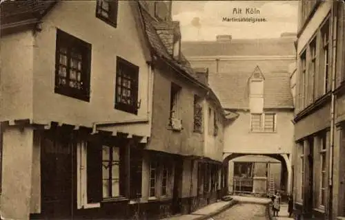 Ak Köln am Rhein, Martinsabteigasse, Wohnhäuser