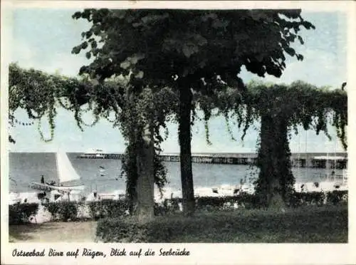 Ak Seebad Binz auf Rügen, Seebrücke