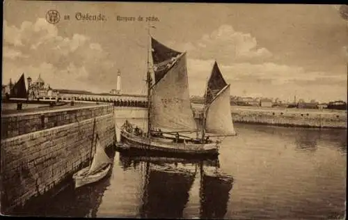 Ak Ostende Ostende Westflandern, Fischerboote