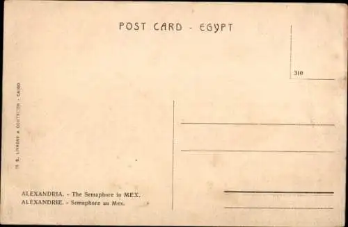 Ak Alexandria, Ägypten, Semaphore au Mex