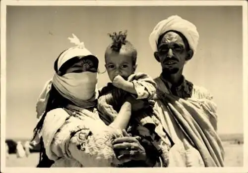 Ak Marokko, Familienbild, Araber, Maghreb