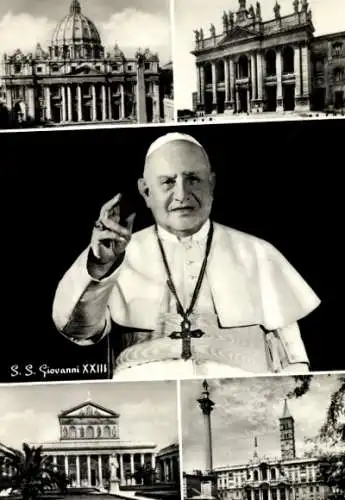 Ak Vatikan, Rom, Papst Johannes XXIII, Petersdom, S. Maria Maggiore, St Paul, Lateran