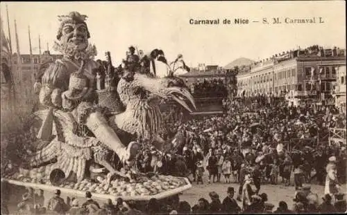 Ak Nizza Nizza Alpes Maritimes, Karneval, SM Karneval L