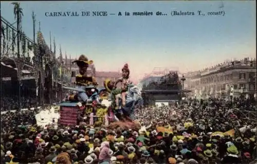 Ak Nizza Nizza Alpes Maritimes, Karneval, die Art und Weise