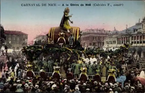 Ak Nizza Nizza Alpes Maritimes, Karneval, zur Ehre Noahs