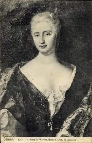 Ak Schriftstellerin Françoise-Louise de Warens, Portrait