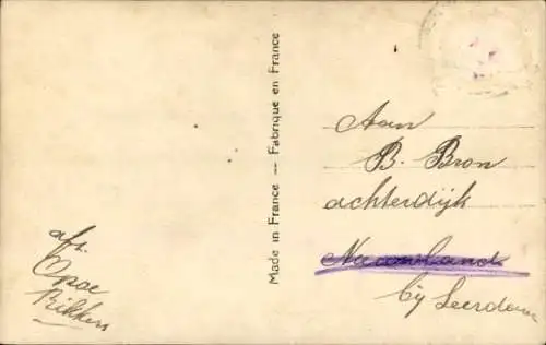 Ak Mann und Frau vor einem Automobil