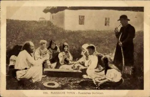 Ak Russische Typen, Russisches Dorfleben