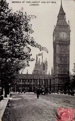 Ak London City England, Houses of Parliament, Big Ben