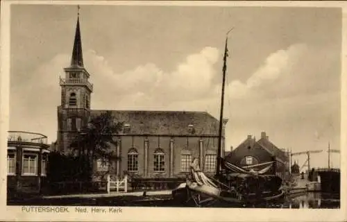 Ak Puttershoek Südholland, N. H. Kirche