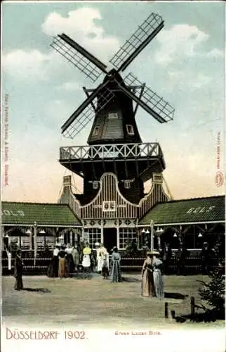 Ak Düsseldorf am Rhein, Industrie und Gewerbeausstellung Düsseldorf 1902, Windmühle
