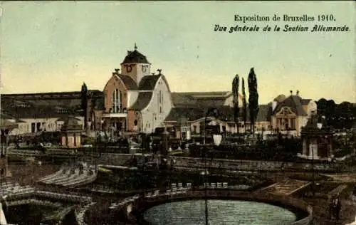 Ak Brüssel Brüssel, Ausstellung 1910, Deutsche Sektion