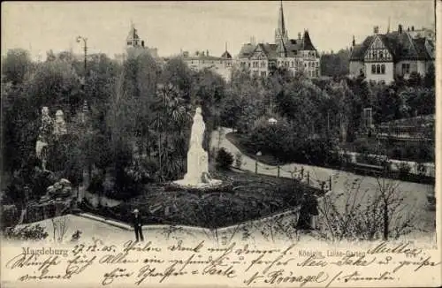 Ak Magdeburg an der Elbe, Königin Luise-Garten