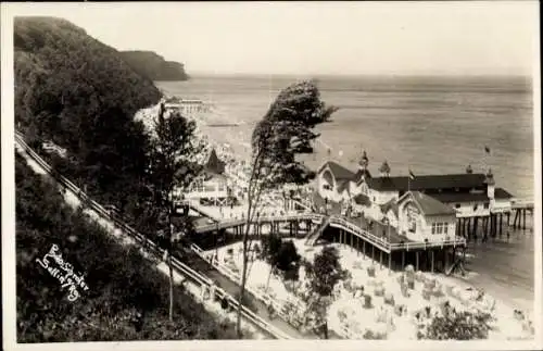 Foto Ak Ostseebad Sellin auf Rügen, Seebrücke