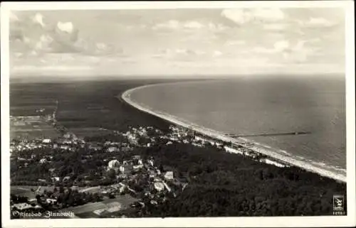 Ak Ostseebad Zinnowitz, Fliegerbild vom Ort