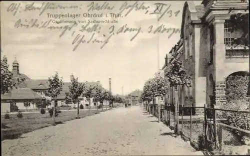 Ak Ohrdruf in Thüringen, Truppenlager, Großherzog von Sachsen Straße