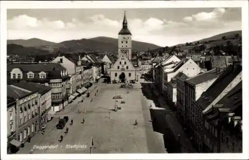 Ak Deggendorf im Bayerischen Wald Niederbayern, Stadtplatz