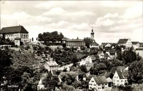 Ak Dachau in Oberbayern, Panorama, Kirchturm