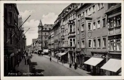 Ak Freiberg in Sachsen, Karl-Marx-Straße