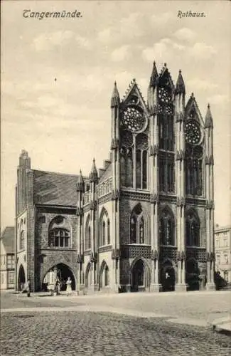 Ak Tangermünde an der Elbe, Rathaus