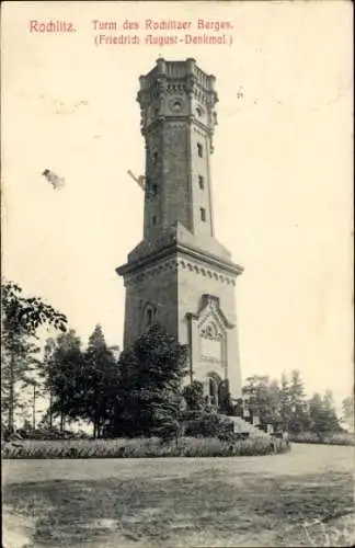 Ak Rochlitz an der Mulde, Turm auf dem Rochlitzer Berg, Friedrich August Denkmal