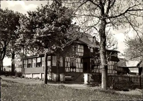 Ak Herchenhain in Hessen, Gasthof Schöne Aussicht, Fachwerkhaus