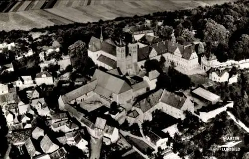 Ak Ilbenstadt Niddatal in Hessen, Luftbild, Basilika