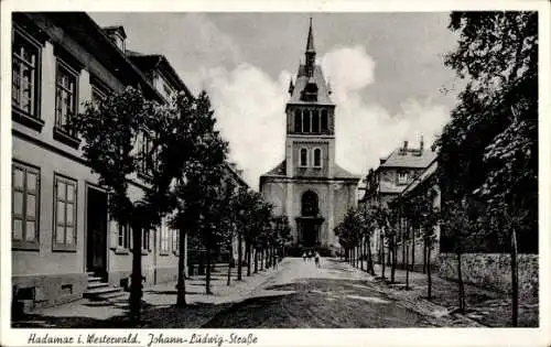 Ak Hadamar in Hessen, Johann-Ludwig-Straße, Kirche