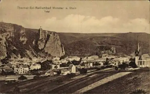 Ak Bad Münster am Stein Bad Kreuznach an der Nahe, Totalansicht