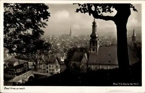 Ak Bad Kreuznach in Rheinland Pfalz, Totalansicht, Dächer, Kirchtürme