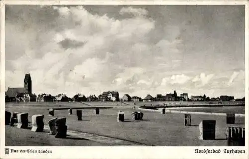 Ak Nordseebad Döse Cuxhaven, Deich, Strand, Kirche