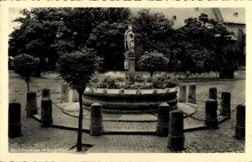 Ak Groß Umstadt in Hessen, Marktbrunnen