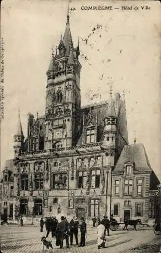 Ak Compiègne Oise, Rathaus