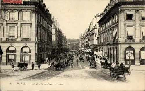 Ak Bourse de Paris II, Rue de la Paix