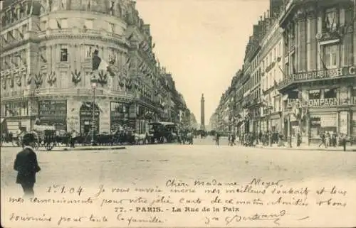 Ak Bourse de Paris II, Rue de la Paix