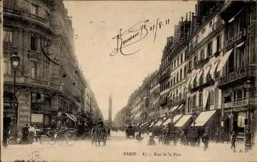 Ak Bourse de Paris II, Rue de la Paix