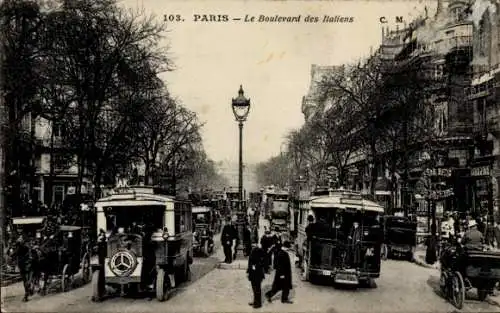 Ak Paris II, Boulevard des Italians