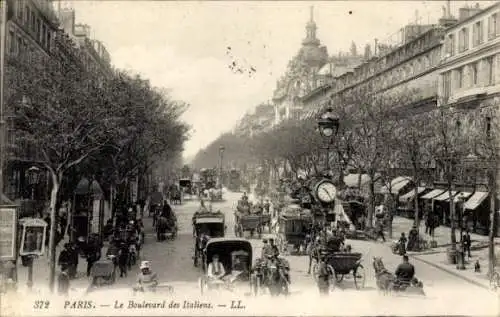 Ak Paris II, Boulevard des Italians, Kutsche