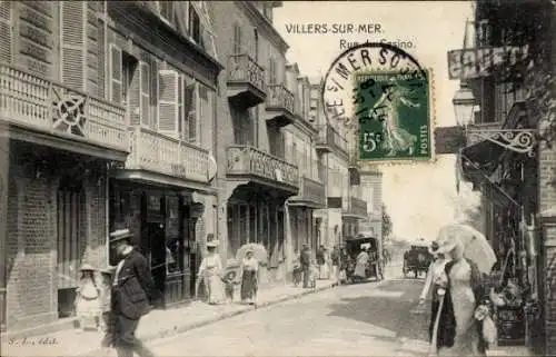 Ak Villers sur mer Calvados, Rue du Casino