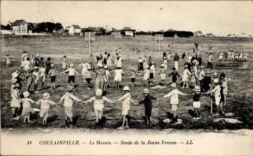 Ak Agon Coutainville Manche, Le Marais, Stade de la Jeune France