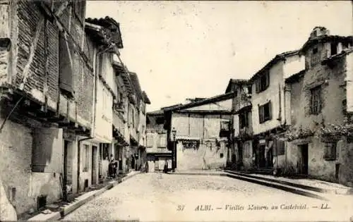 Ak Albi Tarn, Vieilles Maisons au Castelviel