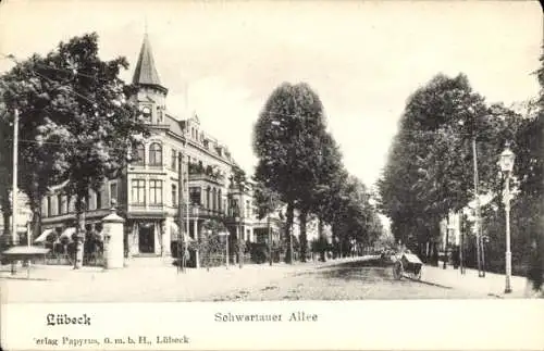 Ak Hansestadt Lübeck, Schwartauer Allee