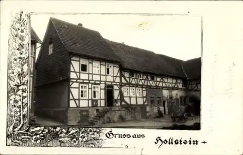 Passepartout Foto Ak Hollstein Hessisch Lichtenau in Hessen, Fachwerkhaus