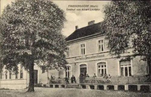 Ak Friedersdorf in der Mark, Gasthof von Albert Laudahn, Zum Deutschen Hause